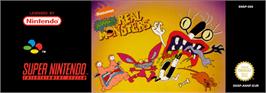 Top of cartridge artwork for Aaahh!!! Real Monsters on the Nintendo SNES.